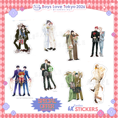[Special Bundle] Boys Love Tokyo 2026 - Die-Cut Stickers 6 piece Set (Random) [Pre-Order Late June 2026]