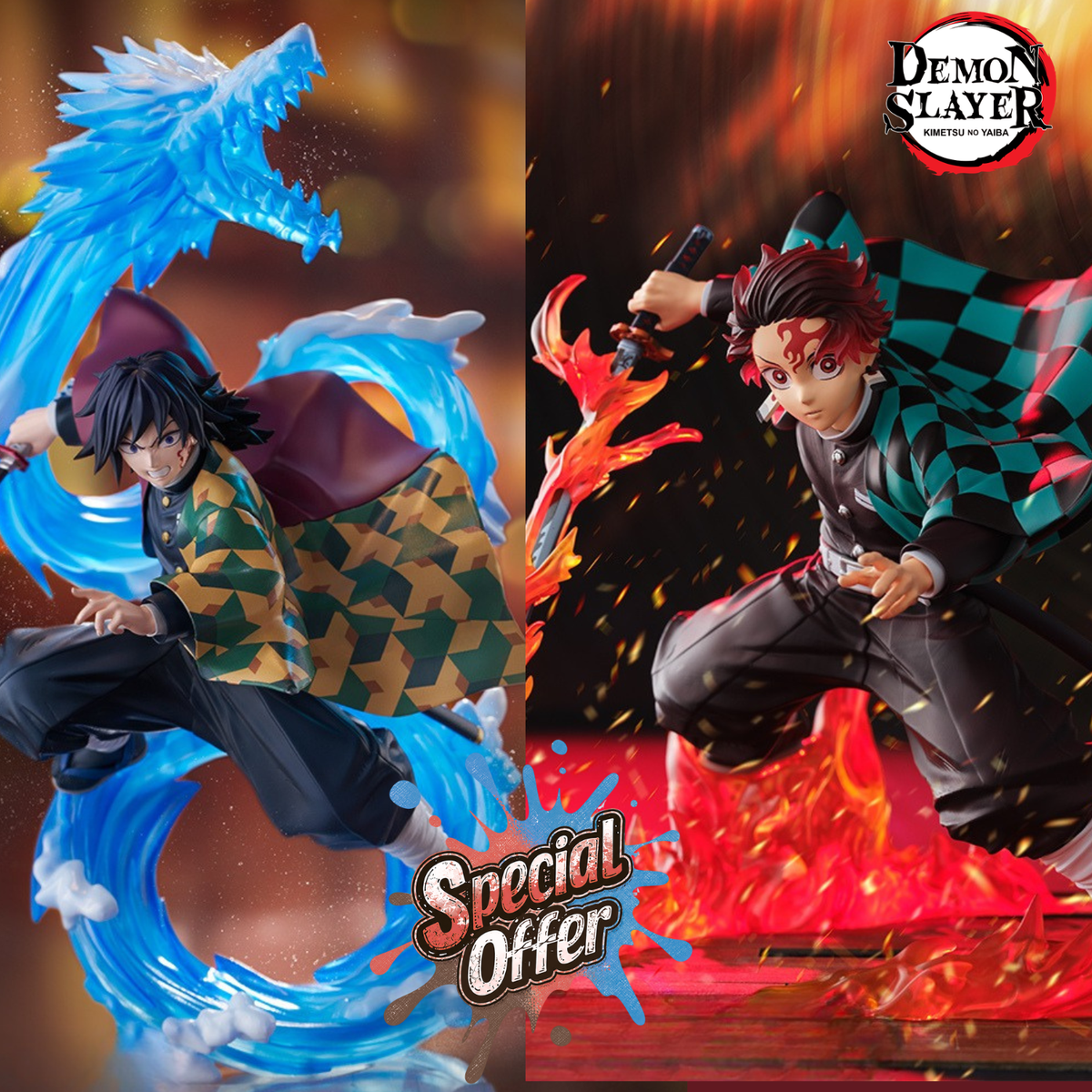 [Special Bundle] Demon Slayer Figurizm A - Tanjiro Kamado & Giyu Tomioka Complete Set of 2 [Pre-Order Mar 2027]