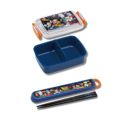 [Special Bundle ]Dragon Ball - Rectangular Lunch Box Dragon Ball Design Daima Ver. + Chopsticks & Chopstick Case Set