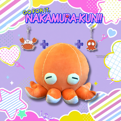 [Special Bundle] Go for It, Nakamura! - Octopus plushie + Crab & Octopus Acrylic Keychain Set [Pre-Order Mar 2027]
