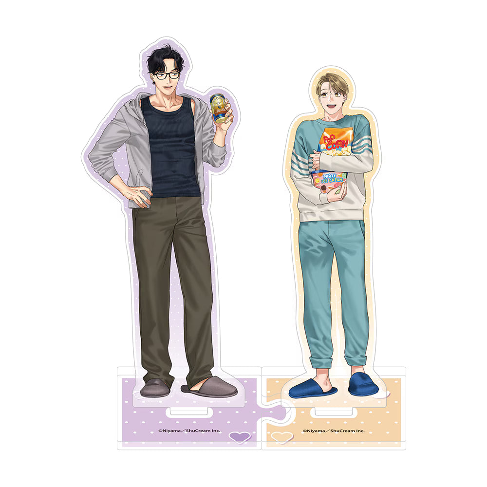 [Special Bundle] If You Say So, I'll Hold You x home date cafe - Shinobu and Hikaru Connecting Acrylic Stands (Complete Set of 2) [Pre-Order Aug 2026]