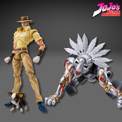 [Special Bundle] Jojo's Bizarre Adventure Part 3 Super Action Statue Figure - Joseph Joestar, Iggy & Statue Legend The Fool Complete Set of 2 [Pre-Order May 2027]