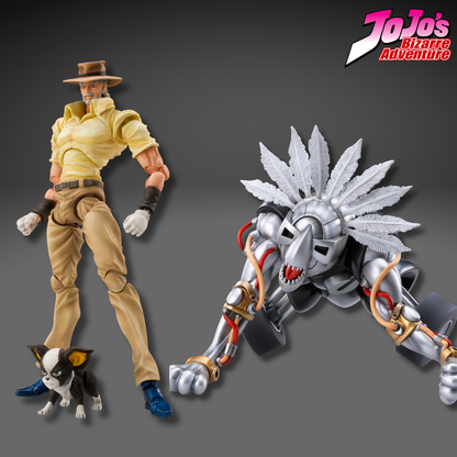 [Special Bundle] Jojo's Bizarre Adventure Part 3 Super Action Statue Figure - Joseph Joestar, Iggy & Statue Legend The Fool Complete Set of 2 [Pre-Order May 2027]