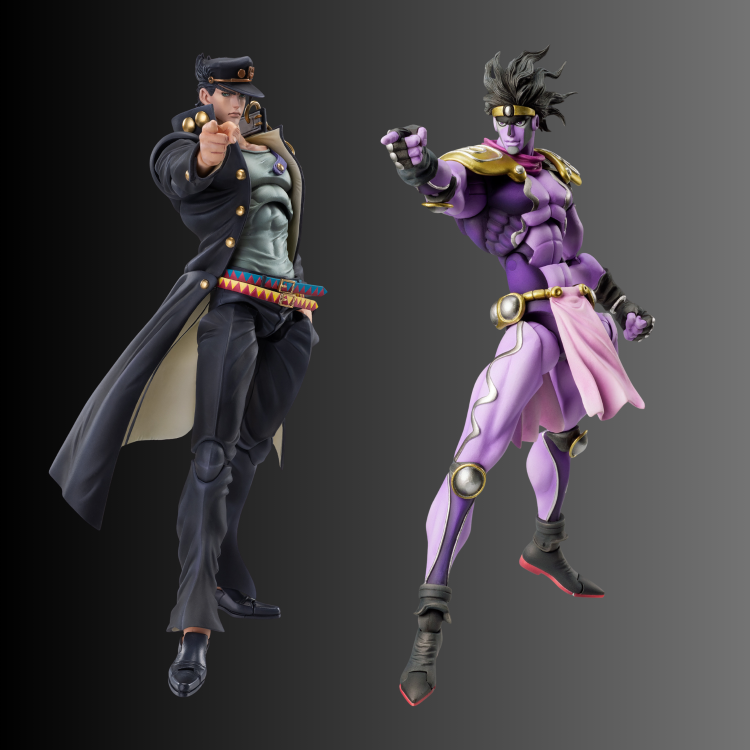 [Special Bundle] Jojo's Bizarre Adventure Super Action Statue Figure - Jotaro Kujo Ver.2 & Star Platinium Third Complete Set of 2 [Pre-Order Feb 2027]