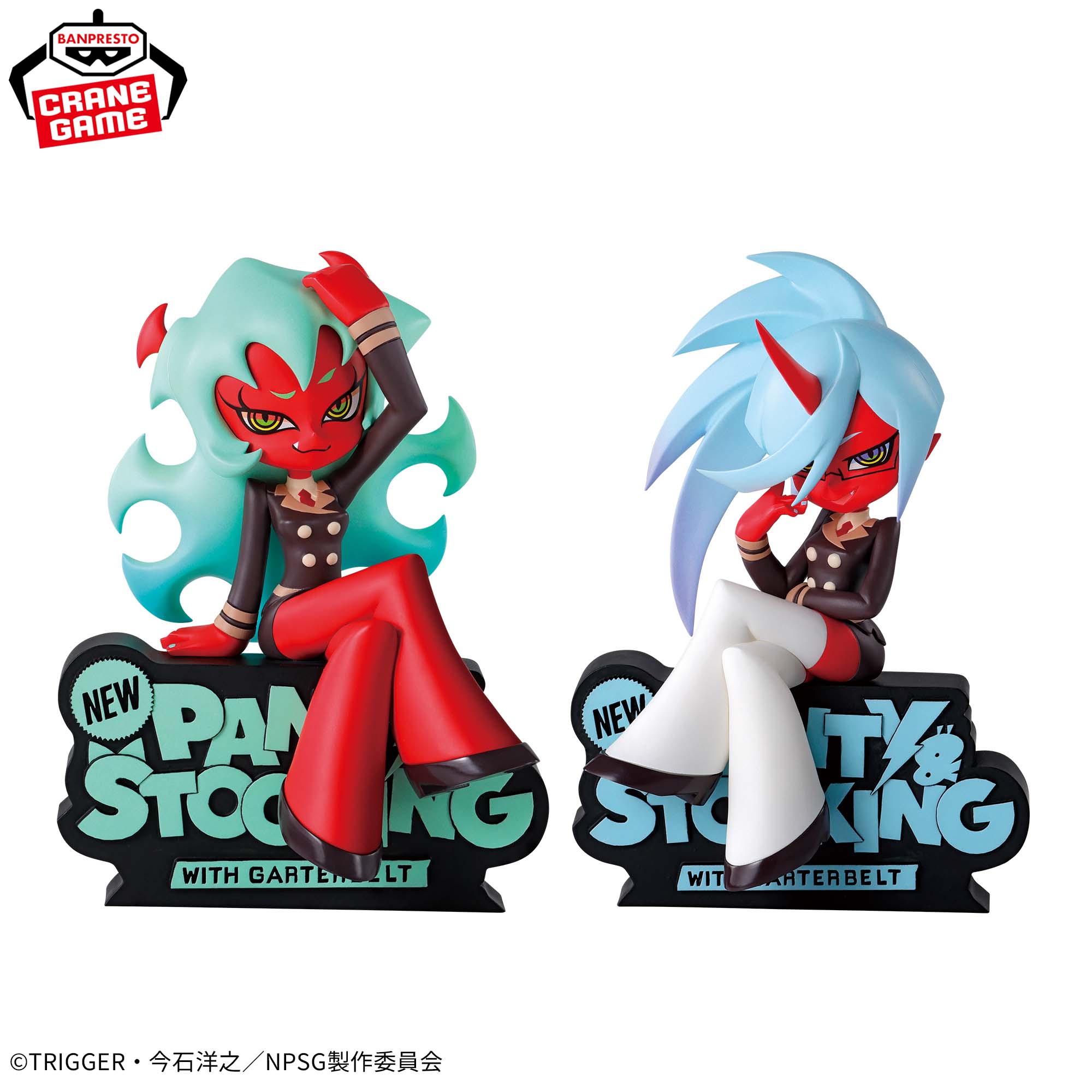 Special Bundle New Panty & Stocking with Garterbelt Monitor Top Figure - Scanty & Knee Socks (2 Types)