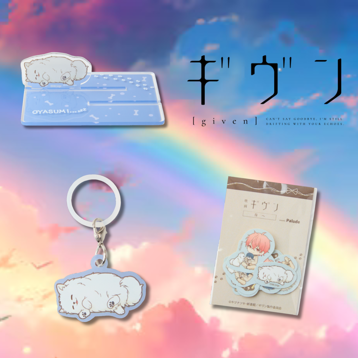 [Special Bundle] Given x Palude Collection - Kedama Mini Charm + Stand (4 Types) + 22 Stickers [Pre-Order Nov 2026]
