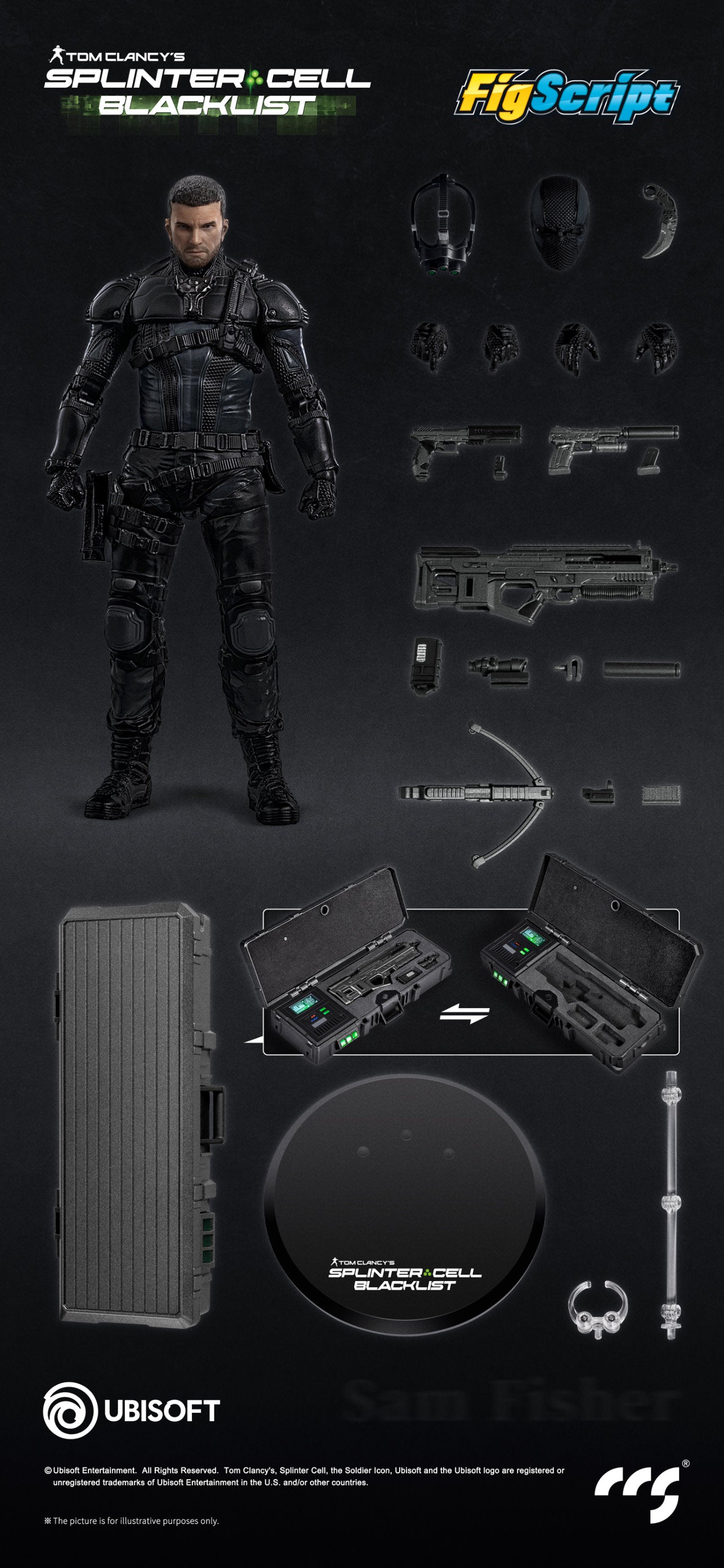 Splinter Cell Figscript 1/12 Scale Action Figure - Sam Fisher [Pre-Order Aug 2026]