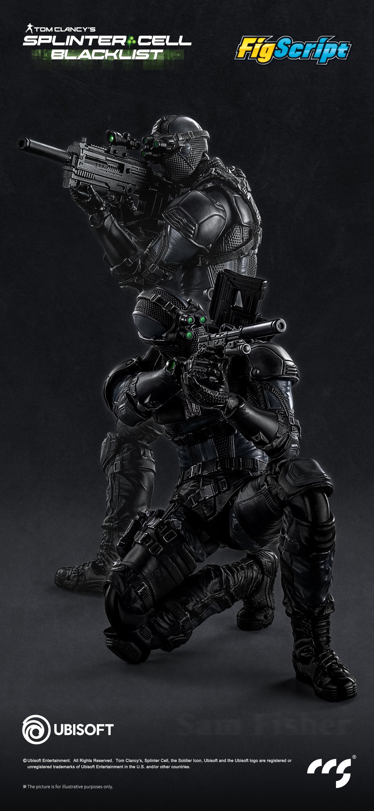 Splinter Cell Figscript 1/12 Scale Action Figure - Sam Fisher [Pre