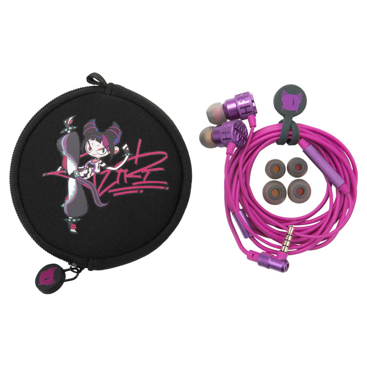 Street Fighter The Drive Impact ASG561 JUR ONE Wired Earphones 2.0 - Juri Edition  [Pre-Order Jul 2026]