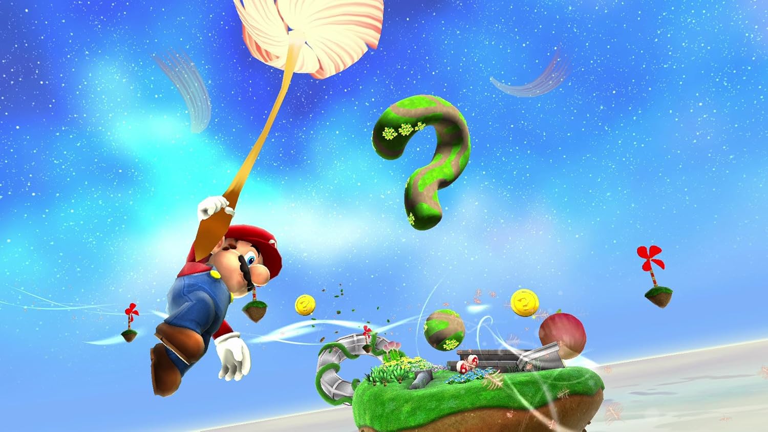 Super Mario Galaxy and Super Mario Galaxy 2 + Mario and Yoshi Plush Toys + Nintendo Switch Logo Design Microfiber Cloth - Nintendo Switch