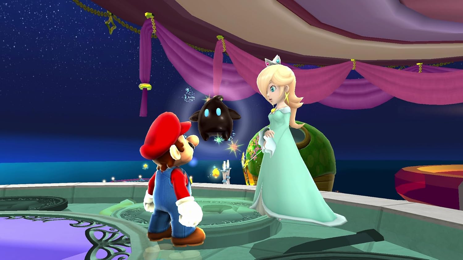 Super Mario Galaxy and Super Mario Galaxy 2 + Rosalina Plush Toy + Nintendo Switch Logo Design Microfiber Cloth - Nintendo Switch