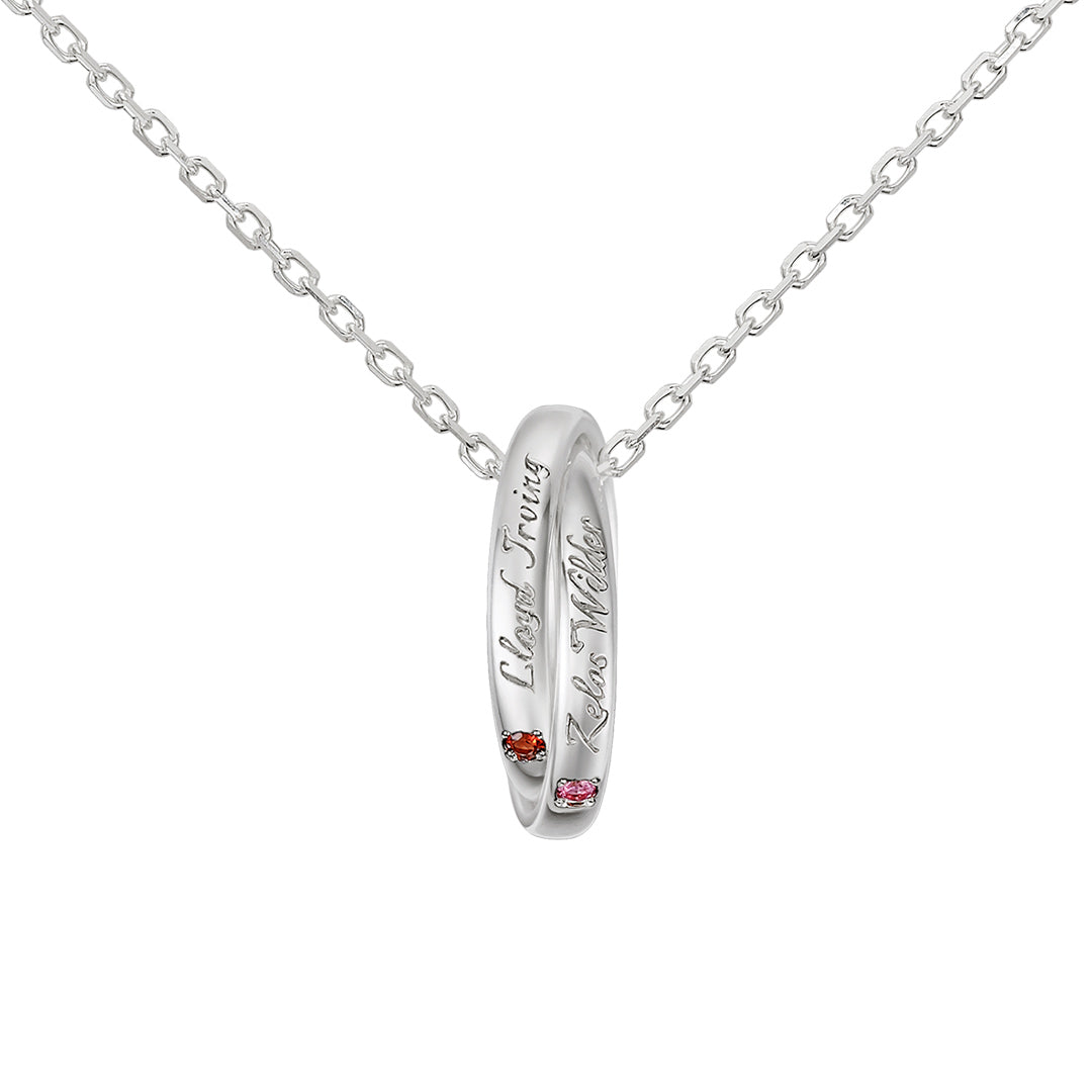 Tales of Symphonia - Lloyd & Zelos Double Ring Silver Necklace