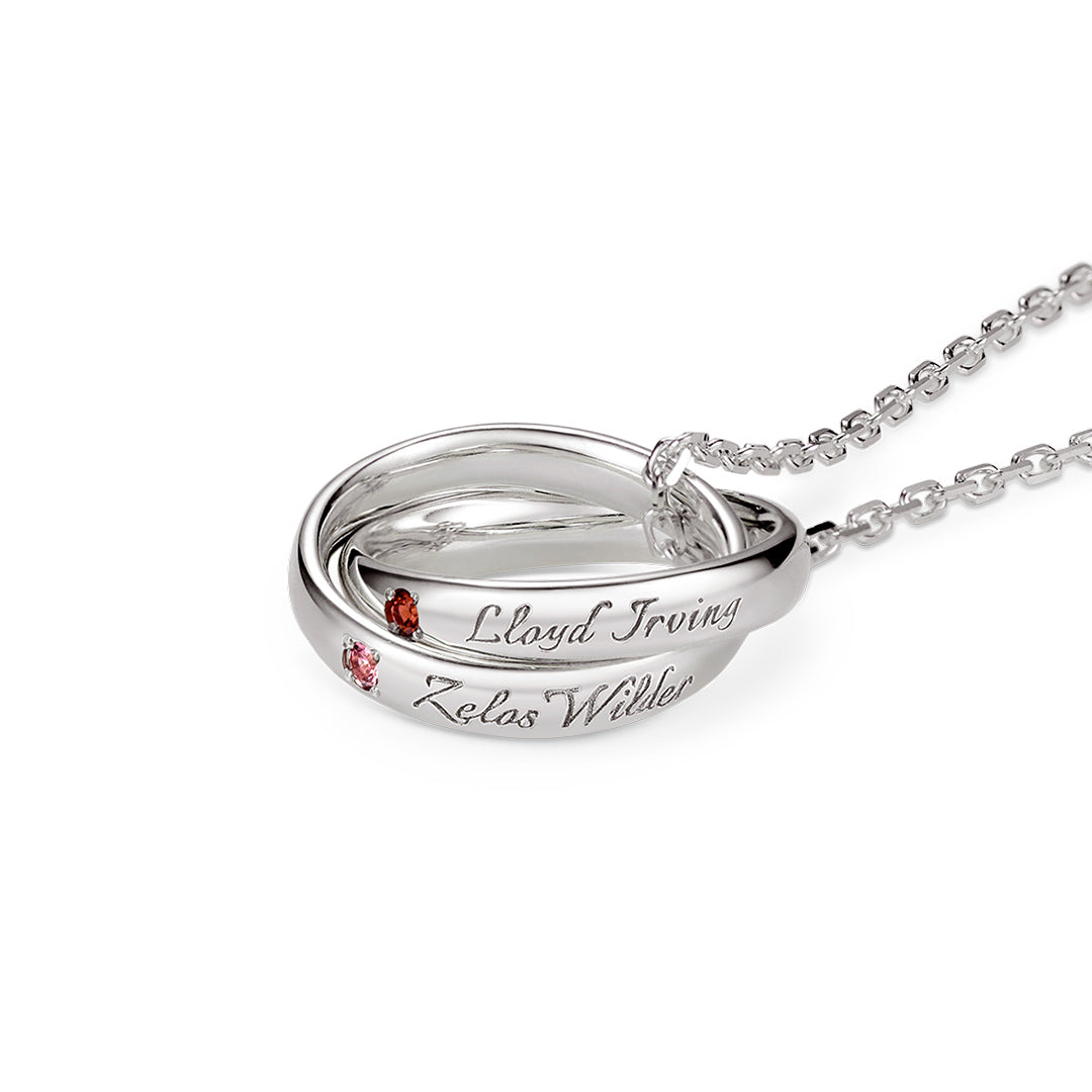 Tales of Symphonia - Lloyd & Zelos Double Ring Silver Necklace