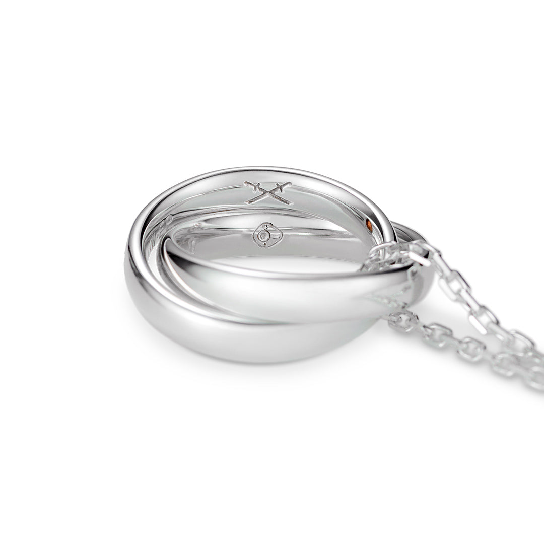 Tales of Symphonia - Lloyd & Zelos Double Ring Silver Necklace