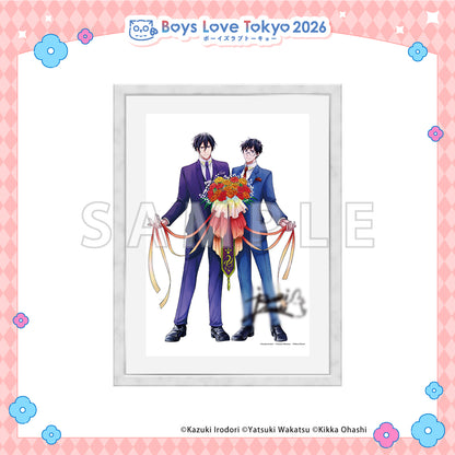 The Other World's Books Depend on the Bean Counter - Boys Love Tokyo 2026 Framed Reproduction of Original Artwork [Pre-Order Late June 2026]