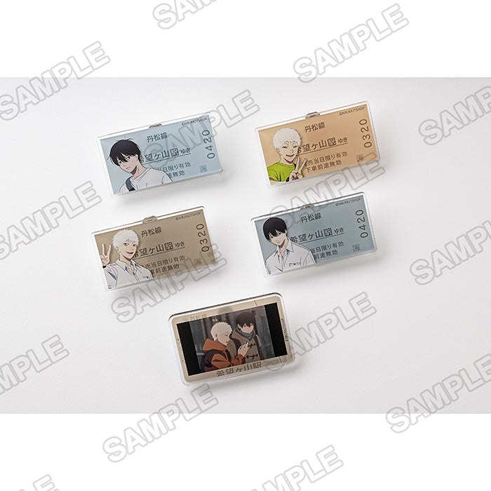The Summer Hikaru Died Art Exhibition - Trading Tansho Line Ticket-Style Acrylic Badges (5 Types - Random) [Pre-Order Nov 2025]