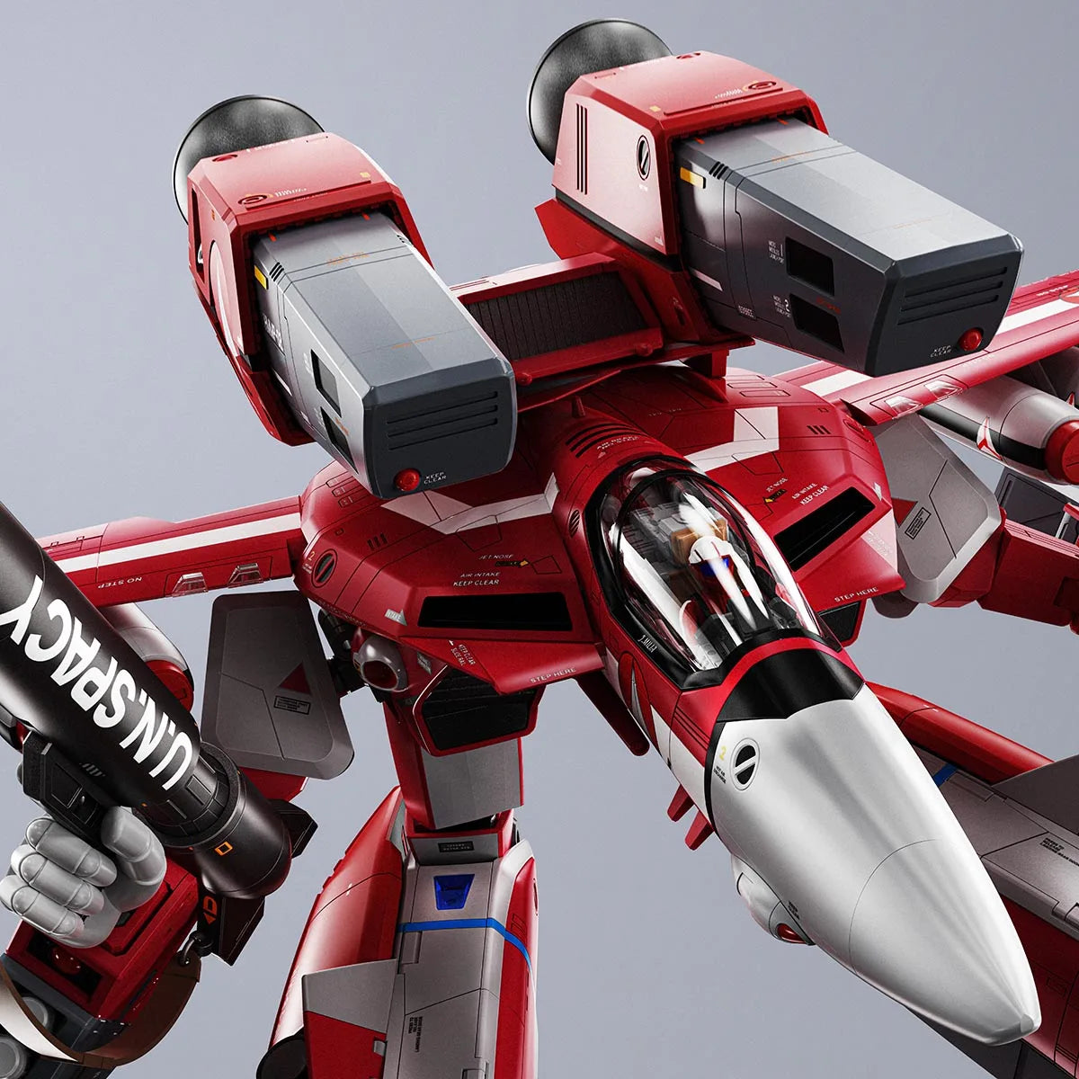 The Super Dimension Fortress Macross DX Chogokin -  VF-1J Super Valkyrie Milia Fallyna Jenius's unit [Pre-order May 2027]