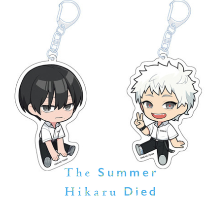 The Summer Hikaru Died Art Exhibition - Characters Chibi Acrylic Keychains Complete Set of 2