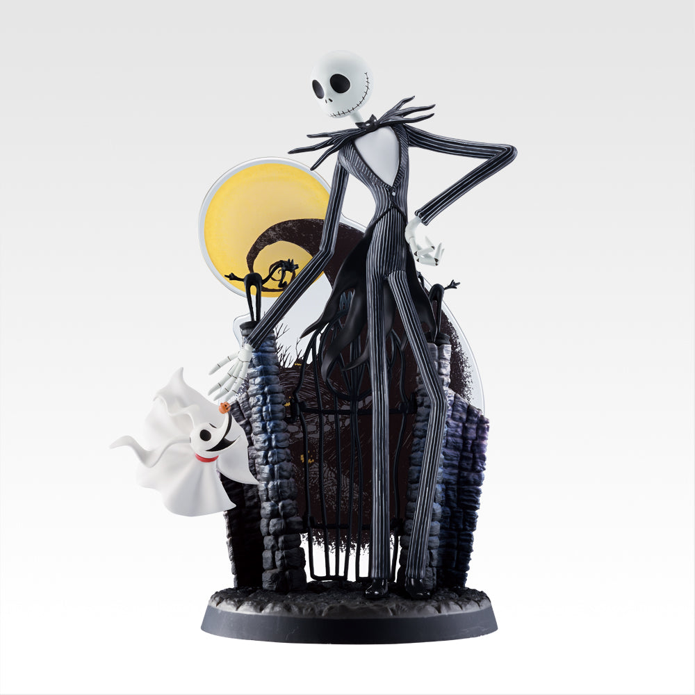 Ichiban Kuji Tim Burton's The Nightmare Before Christmas - Last Prize Jack and Zero Vignette with Iconic Background Figure