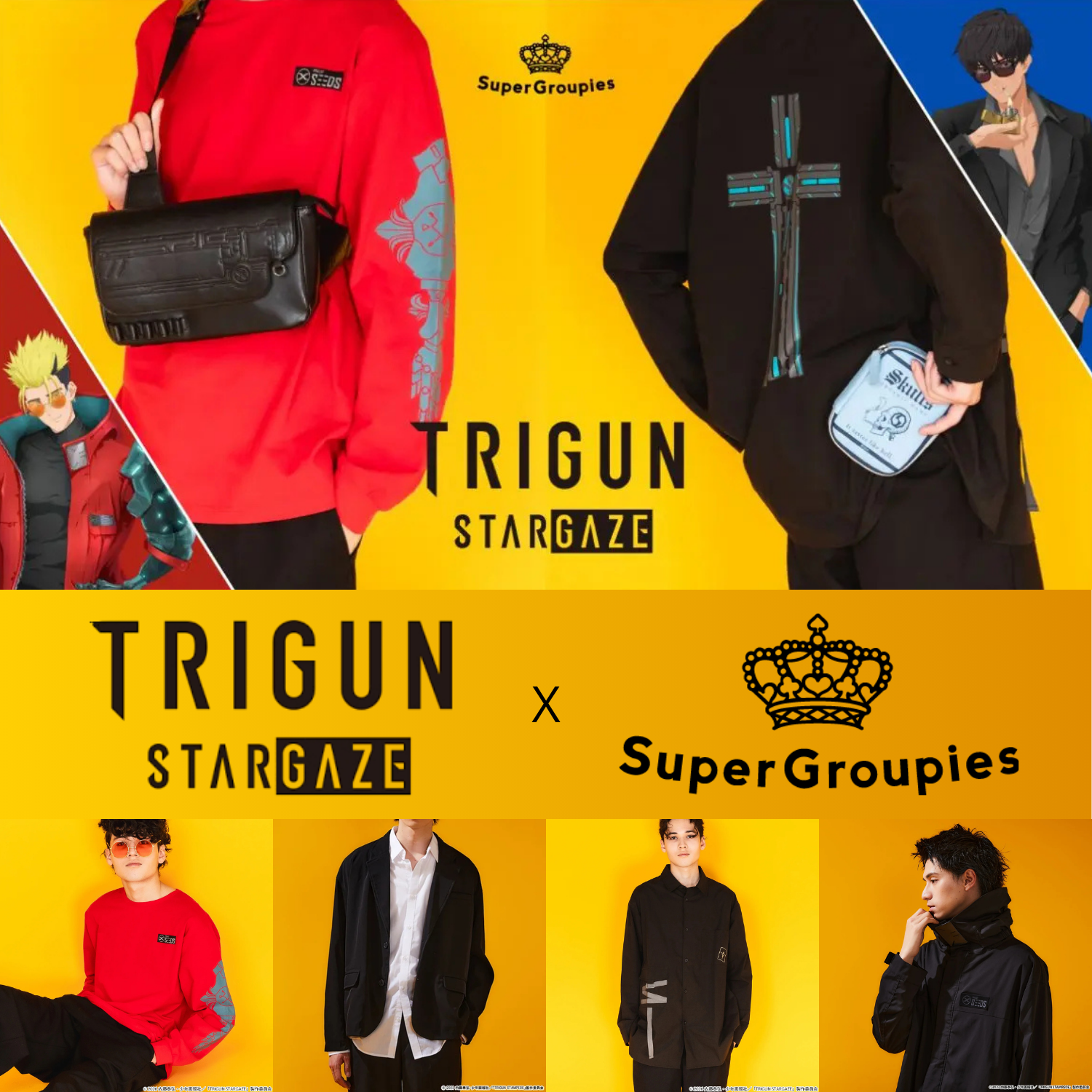 Trigun Stargaze x Supergroupies - Vash the Stampede Model Long Sleeve T Shirt [Pre-Order July 2026]