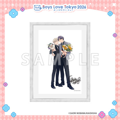 White Night Bitter Porno - Boys Love Tokyo 2026 Framed Reproduction of Original Artwork [Pre-Order Late June 2026]