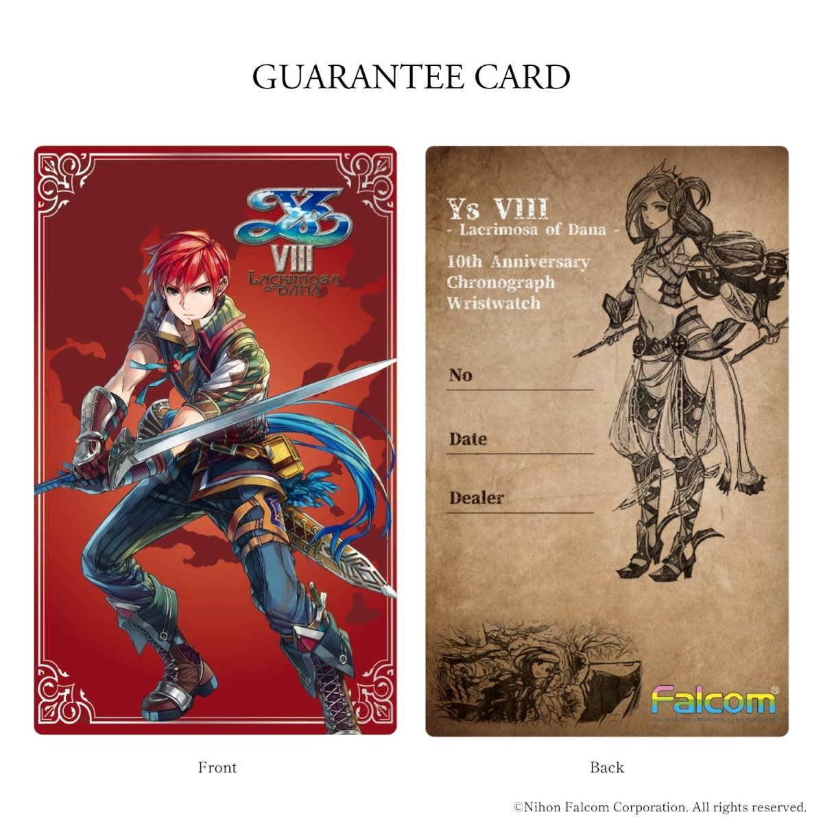 Ys VIII: Lacrimosa of Dana 10th Anniversary Chronograph Watch - Adol Model
