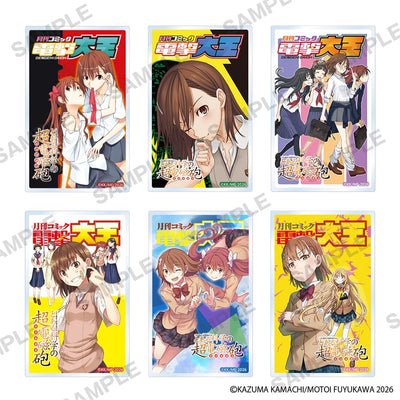 A Certain Scientific Railgun Dengeki Daioh Cover Acrylic Cards Complete Set Of 6 Types - official product view 1