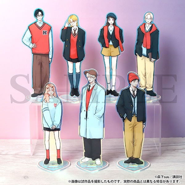 A Sign of Affection Aurora Acrylic Stands - all seven character models