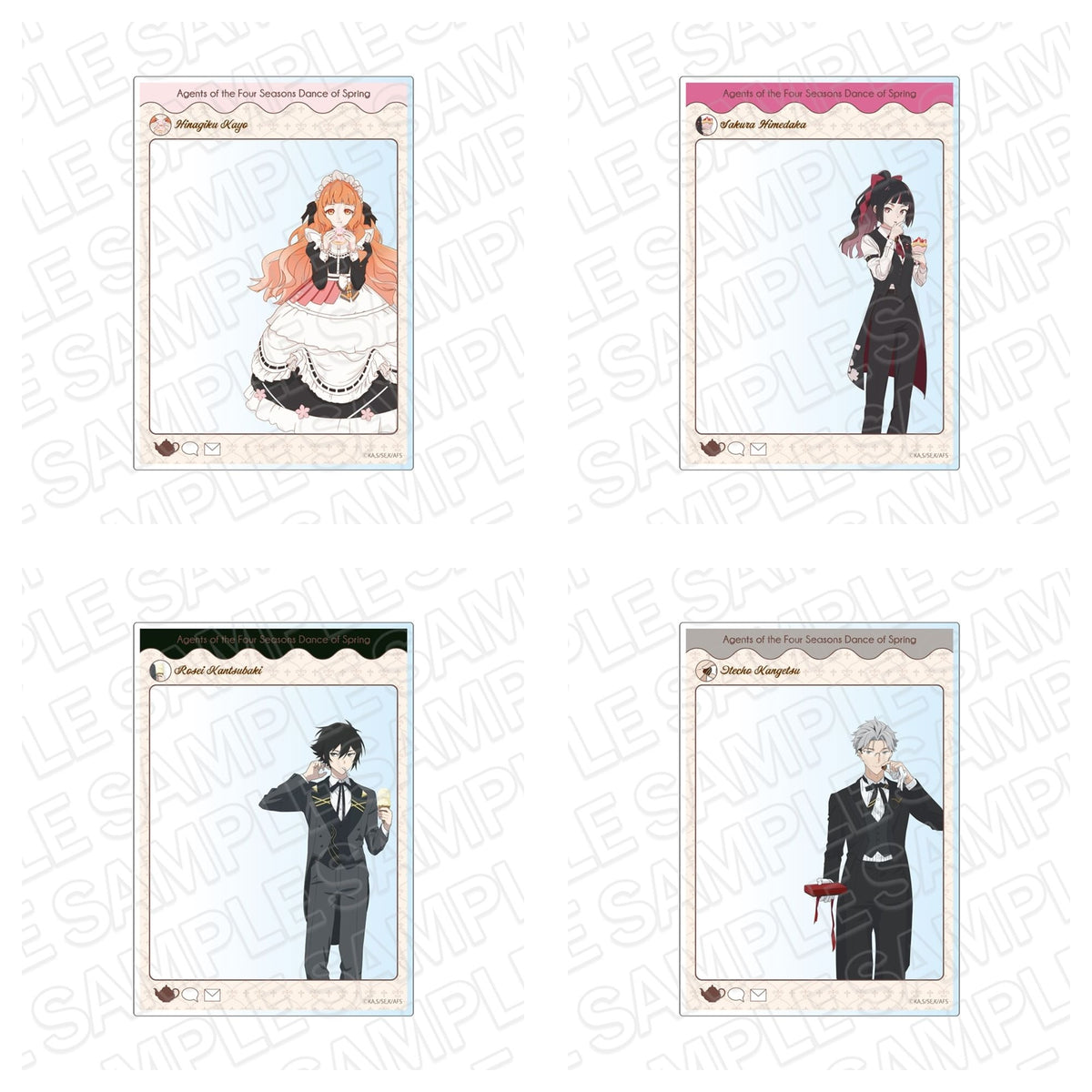 Agent of the Four Seasons Cafe ver. SNS-Style Acrylic Frames complete set of four designs