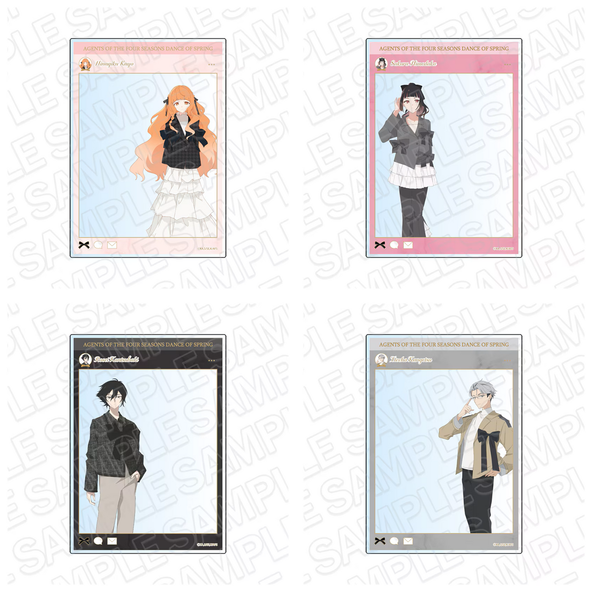 Agent of the Four Seasons - Ribbon Coordinate Ver. - Complete Set of 4 SNS-style Acrylic Frames