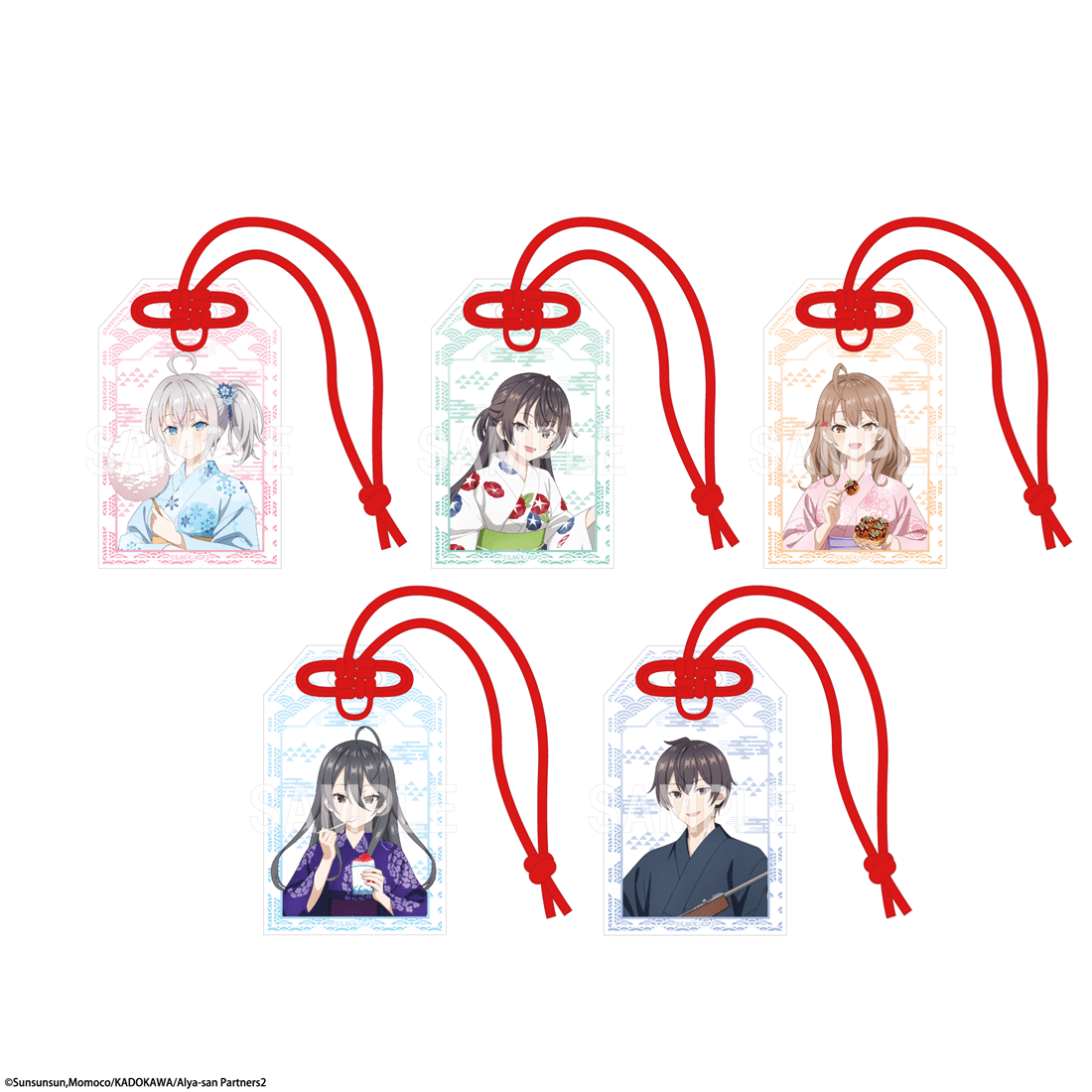 Alya Sometimes Hides Her Feelings in Russian - Omamori-Style Acrylic Keychain Yukata Ver. - Complete Box (5 Designs) - official product image 1