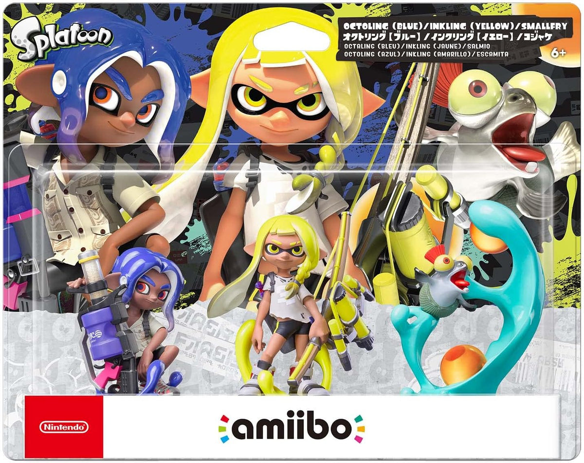 amiibo Splatoon 3 Triple Pack – Inkling (Yellow), Octoling (Blue) & Smallfry, product image 1