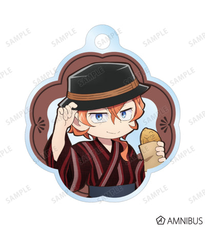 Yukata Food Walk Ver. Double Wire Acrylic Keychain - Chuya Nakahara - official image 2