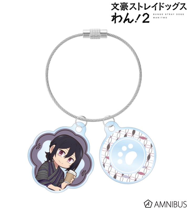 Yukata Food Walk Ver. Double Wire Acrylic Keychain - Fyodor Dostoevsky - official image 1