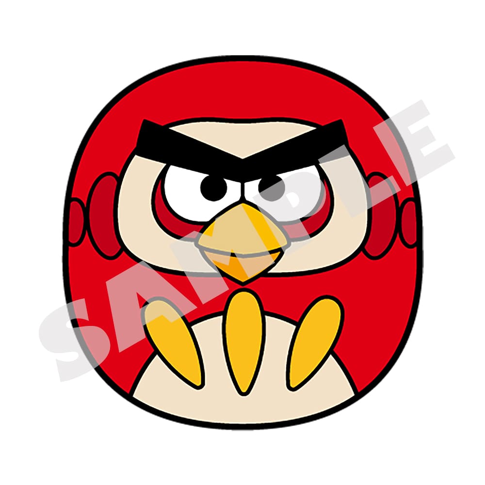 Angry Birds Daruma pin badge, official view 2