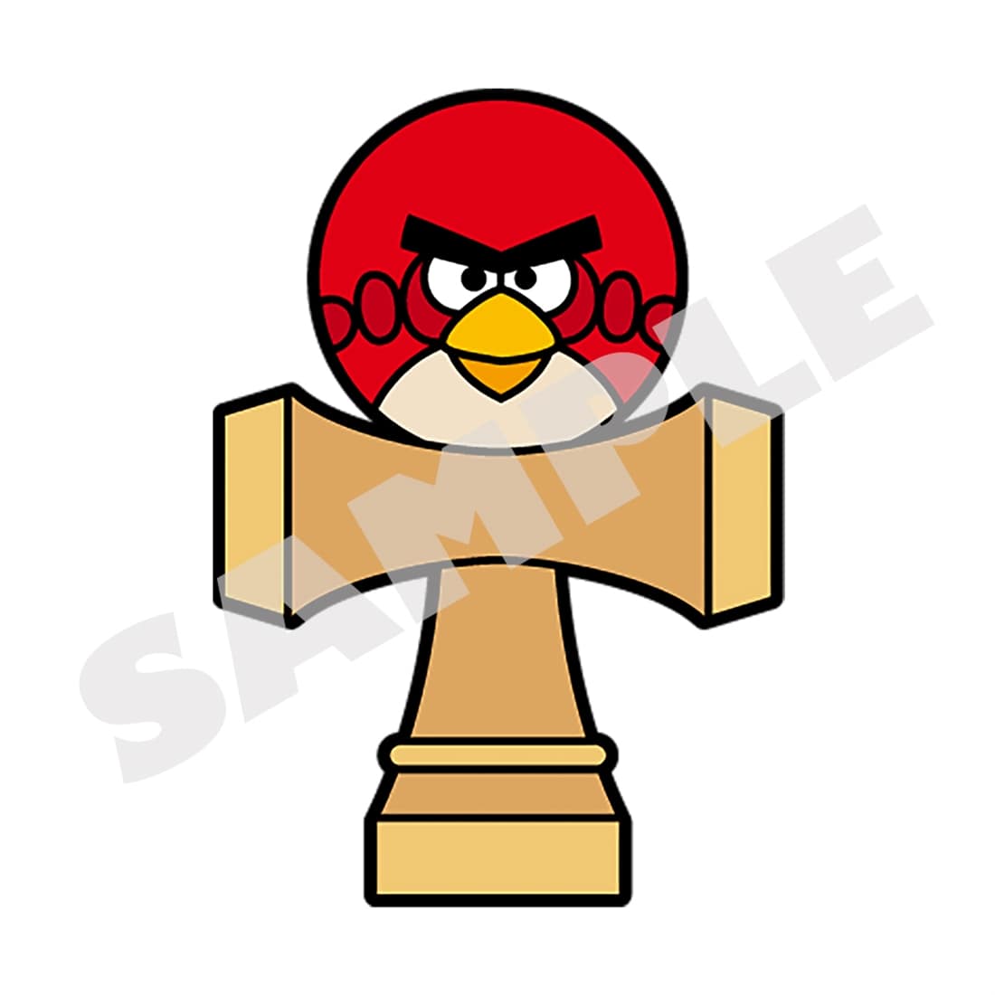 Angry Birds Kendama pin badge, official view 1