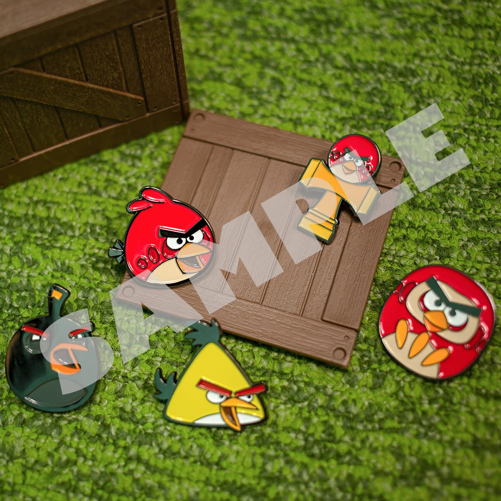 Angry Birds pin badge collection overview