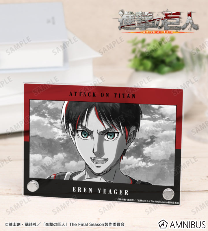 Attack on Titan Ani-Art BLACK LABEL Vol. 3 - A6 Acrylic Panels Eren Yeager, official product view 1