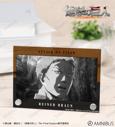 Attack on Titan Ani-Art BLACK LABEL Vol. 3 - A6 Acrylic Panels Reiner Braun, official product view 1