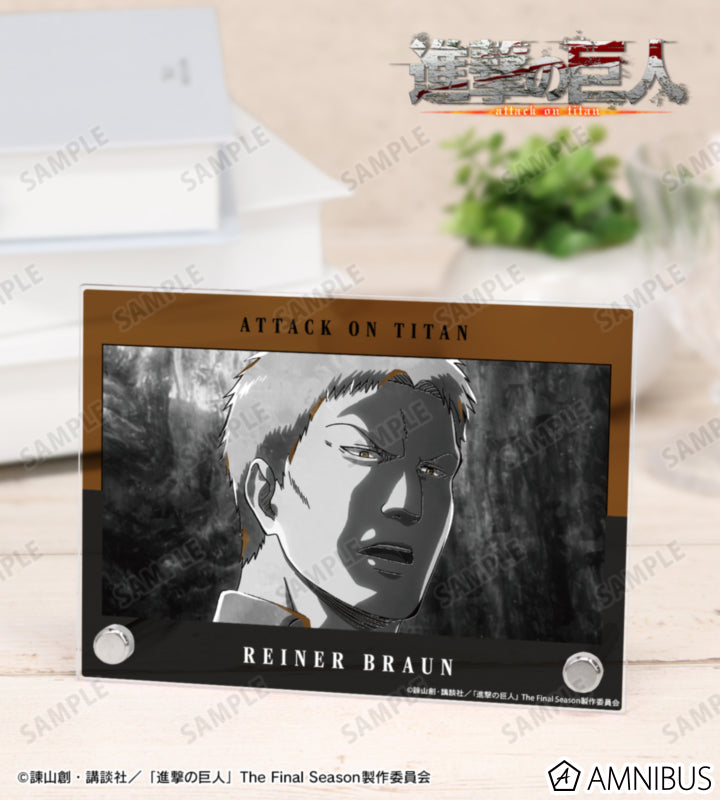 Attack on Titan Ani-Art BLACK LABEL Vol. 3 - A6 Acrylic Panels Reiner Braun, official product view 1
