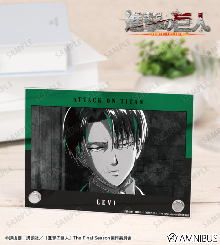 Attack on Titan Ani-Art BLACK LABEL Vol. 3 - A6 Acrylic Panels Levi Ackerman, official product view 1