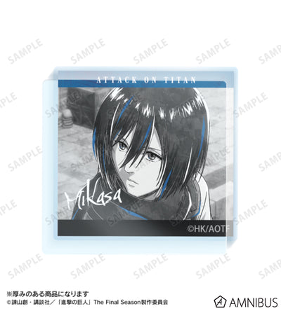 Attack on Titan Ani-Art BLACK LABEL Vol. 3 - Acrylic Mascots Mikasa Ackerman, official product view 2