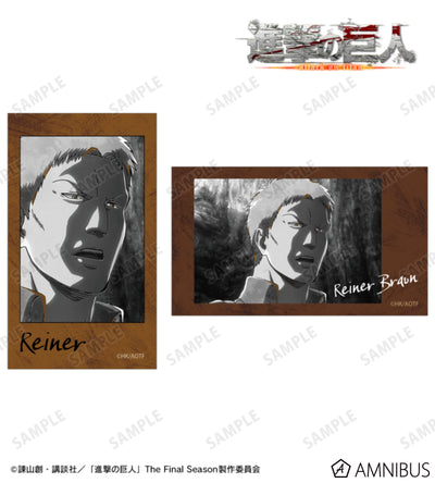 Attack on Titan Ani-Art BLACK LABEL Vol. 3 - Two-Piece Ani-Frame Card Sets Reiner Braun, official product view 1
