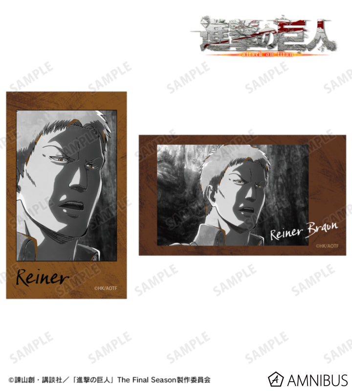 Attack on Titan Ani-Art BLACK LABEL Vol. 3 - Two-Piece Ani-Frame Card Sets Reiner Braun, official product view 1