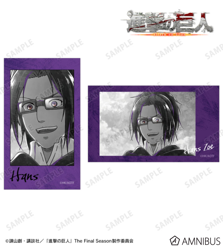 Attack on Titan Ani-Art BLACK LABEL Vol. 3 - Two-Piece Ani-Frame Card Sets Hange Zoe, official product view 1