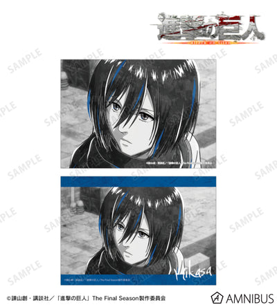 Attack on Titan Ani-Art BLACK LABEL Vol. 3 - Two-Piece Bromide Print Sets Mikasa Ackerman, official product view 1