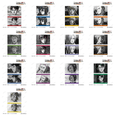 Attack on Titan Ani-Art BLACK LABEL Vol. 3 - Two-Piece Bromide Print Sets complete set showing all 13 character designs