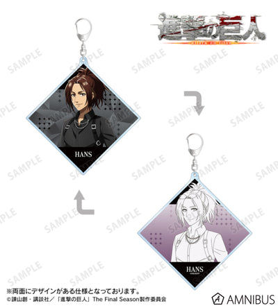 Attack on Titan Harness Style Ver. - Double-Sided BIG Acrylic Keychains Hange Zoe, official product view 1