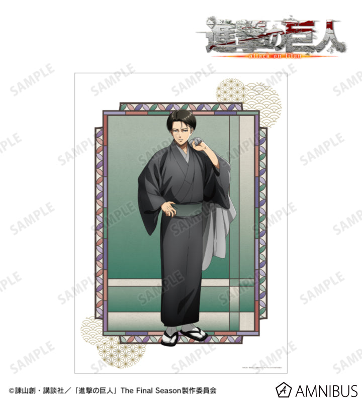 Attack on Titan Kimono Ver. A3 Matte Posters - Levi Ackerman, official view 1