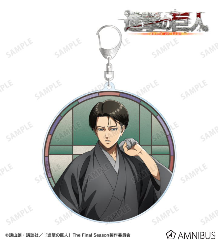Attack on Titan Kimono Ver. BIG Acrylic Keychains - Levi Ackerman, official view 1